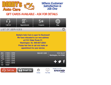 Tablet Screenshot of bobbysautocare.com